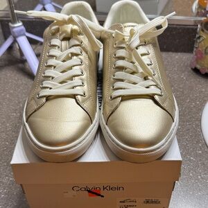 Calvin Klein Metallic Gold Women's Sneakers